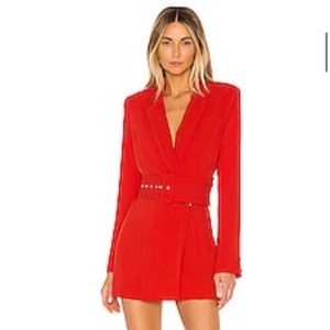 NBD red dress “your time is up” dress